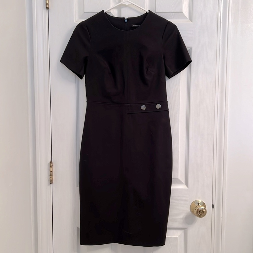 Banana Republic Petite Side-Button Bi-Stretch Sheath Dress